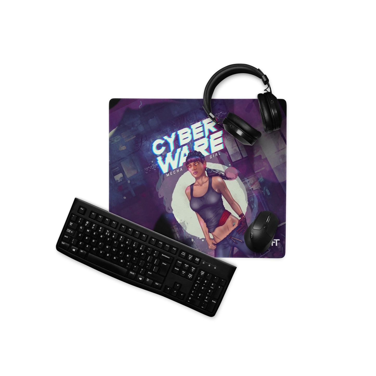 Cyberware Mecha Girl - Desk Mat by DarkByteGear