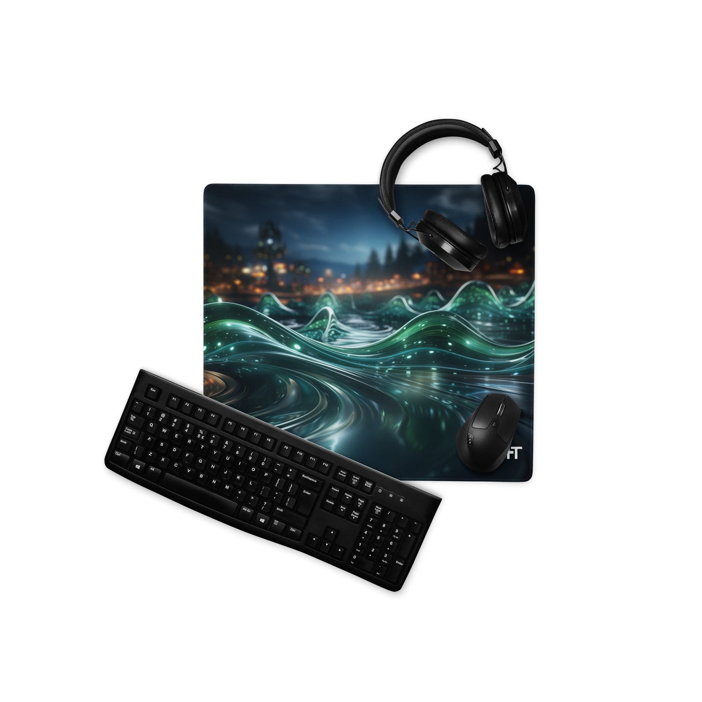 Neon AI V1 - Desk Mat by DarkByteGear