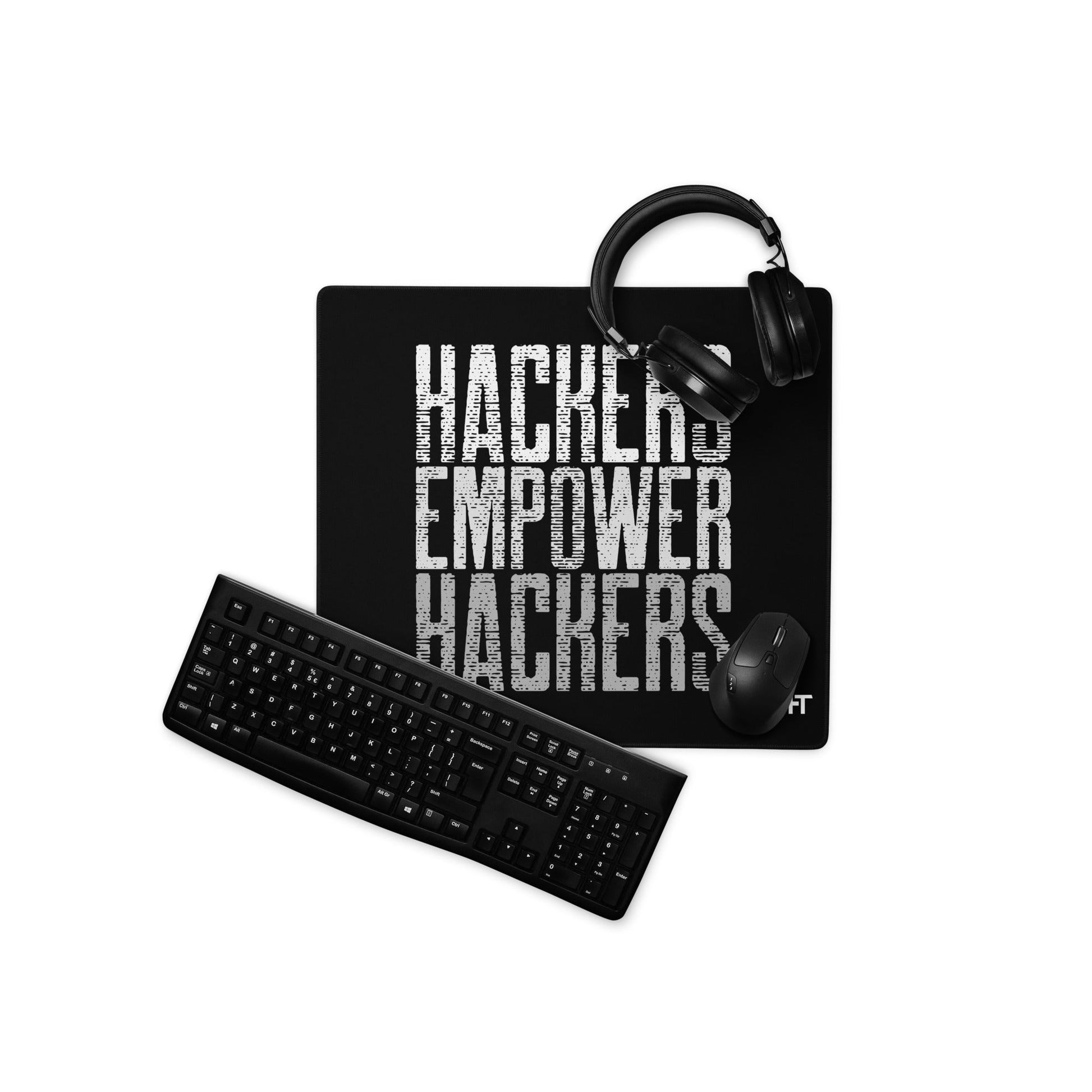 Hackers Empower Hackers V1 - Desk Mat by DarkByteGear