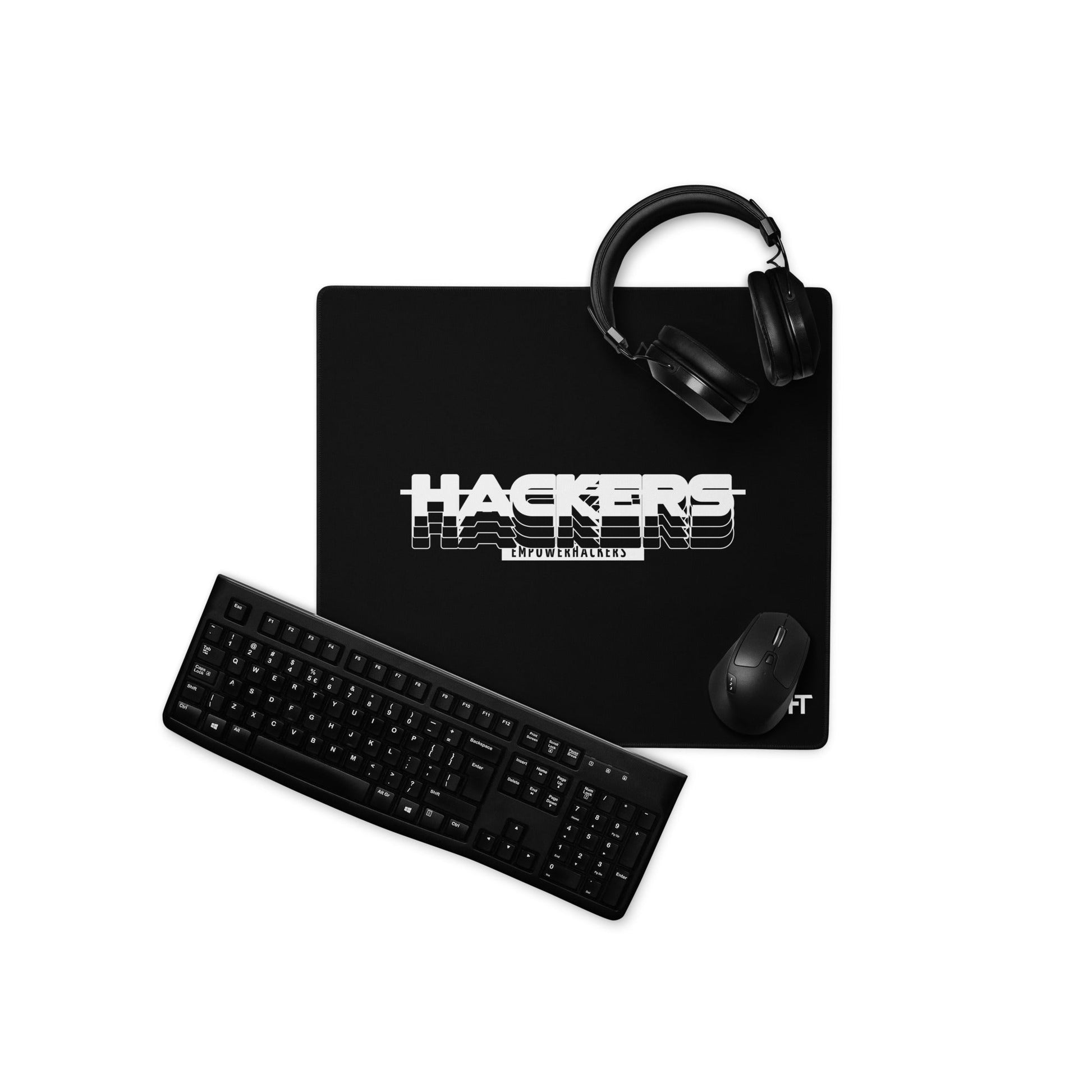 Hackers Empower Hackers V3 - Desk Mat by DarkByteGear