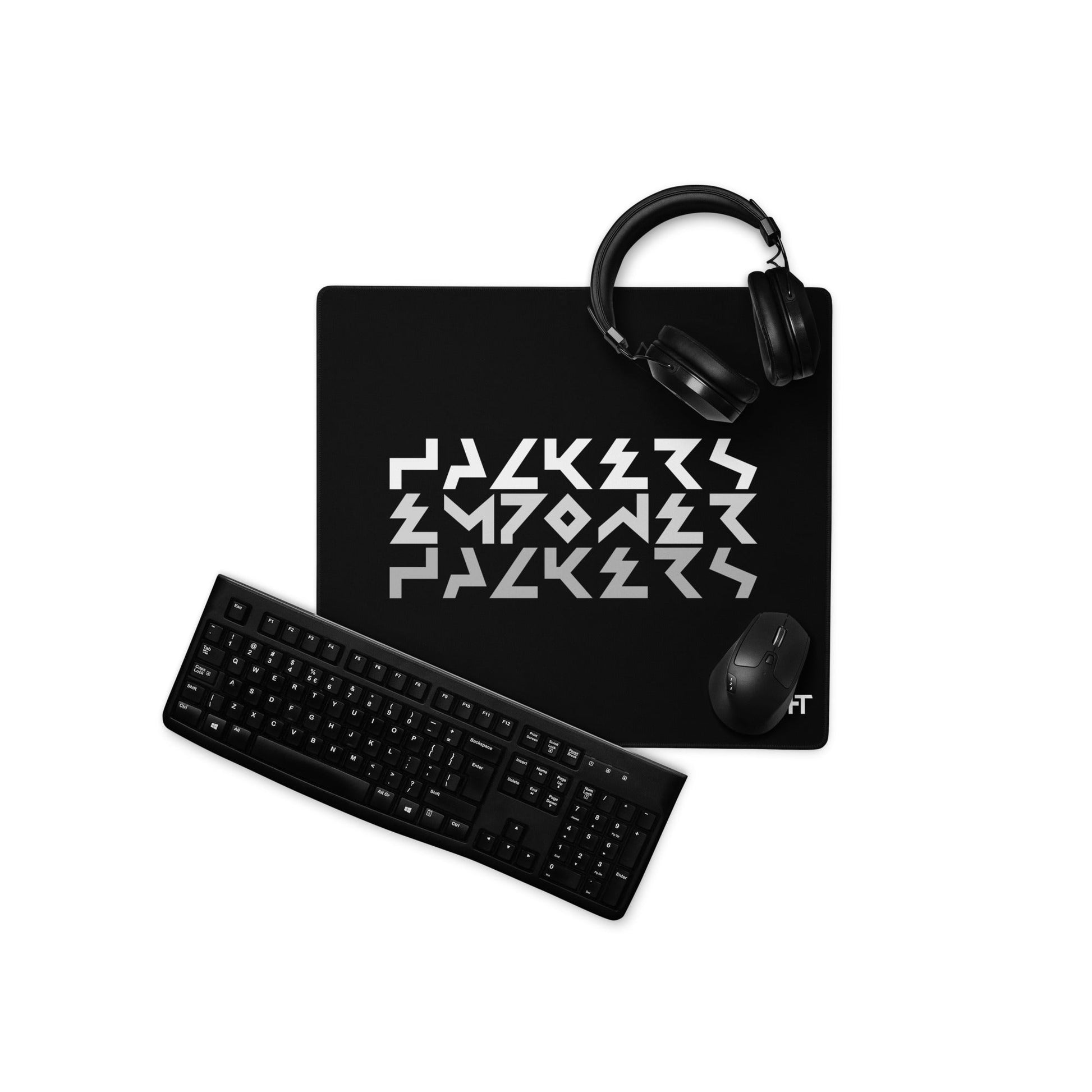 Hackers Empower Hackers V4 - Desk Mat by DarkByteGear