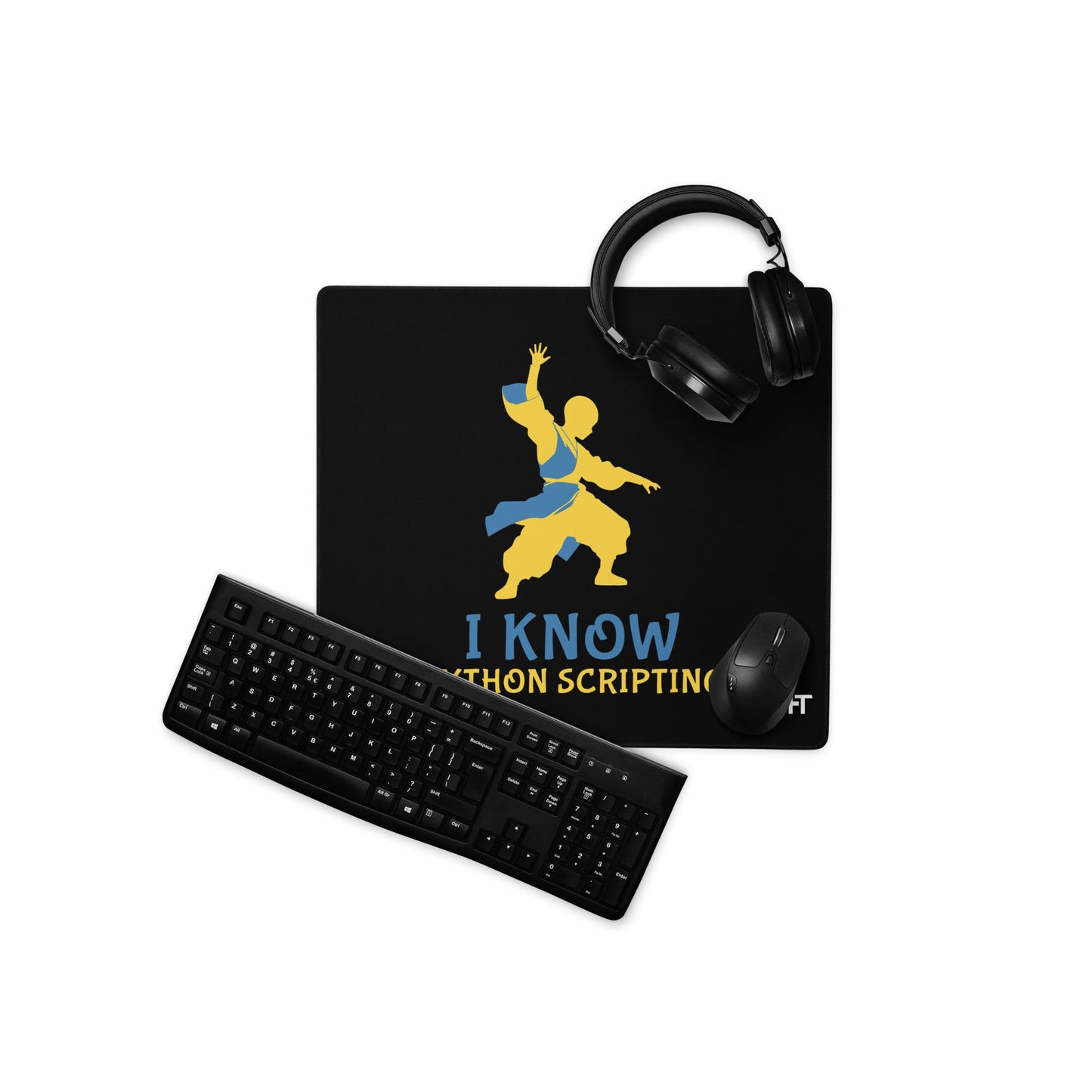 I Know Python Scripting - Desk Mat by DarkByteGear