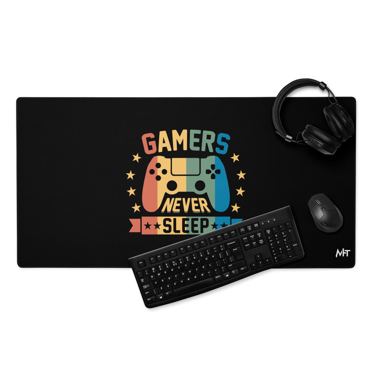 Gamers never sleep - Desk Mat by DarkByteGear