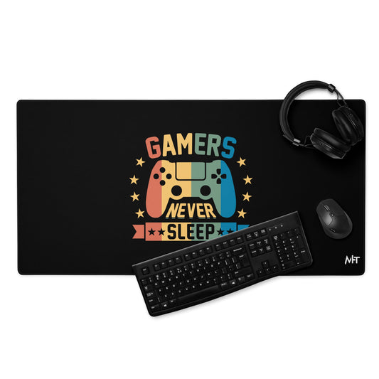 Gamers never sleep - Desk Mat by DarkByteGear