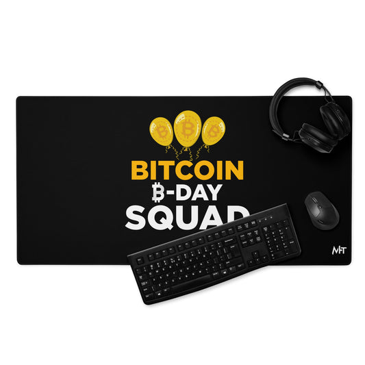 Bitcoin B-Day Squad - Desk Mat by DarkByteGear