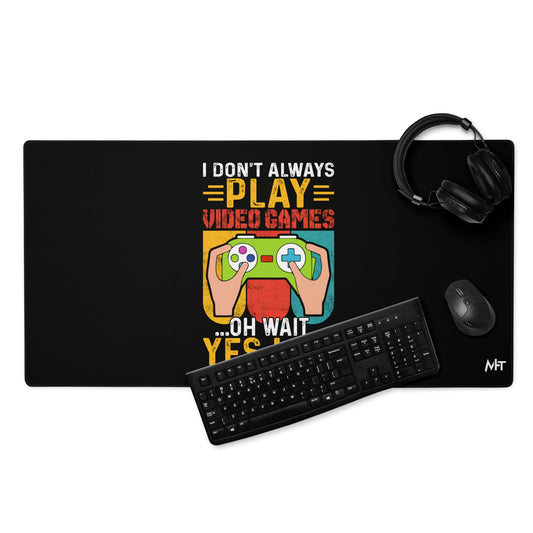I don't Always Play Video Games Oh, Wait! Yes, I do Desk Mat by DarkByteGear