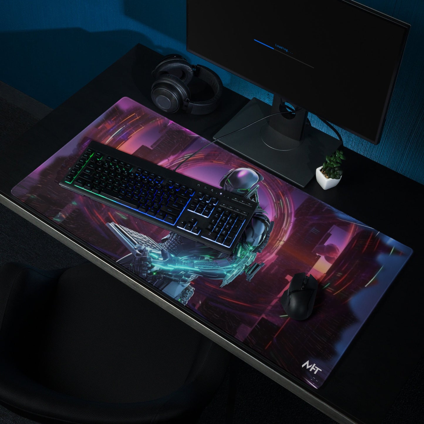 Alex Cyberion Entering the portal - Gaming mouse pad by DarkByteGear