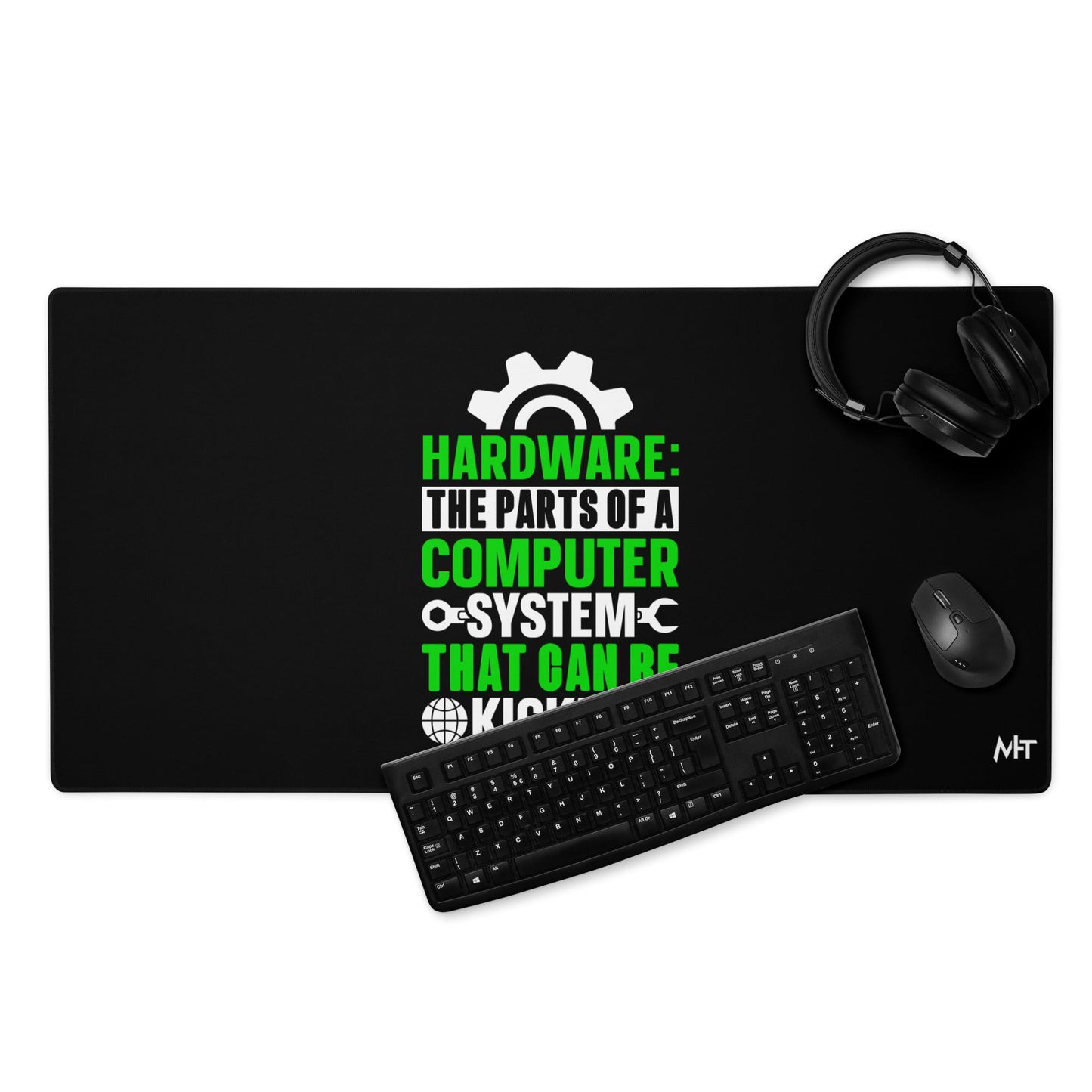 Hardware: The Part of a Computer System - Desk Mat by DarkByteGear