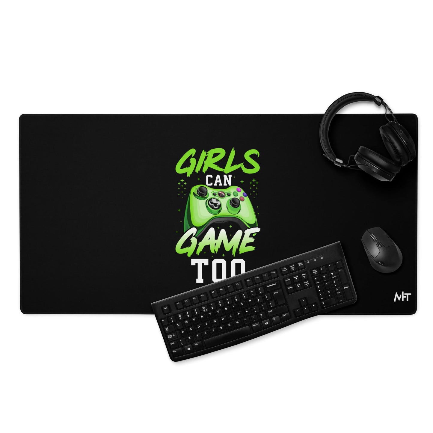 Girls can Game too Desk Mat by DarkByteGear