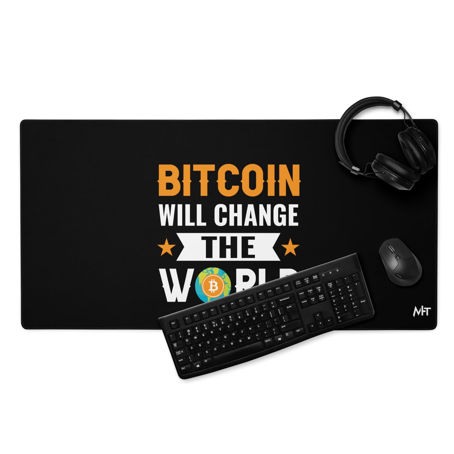 Bitcoin will change the World Desk Mat by DarkByteGear