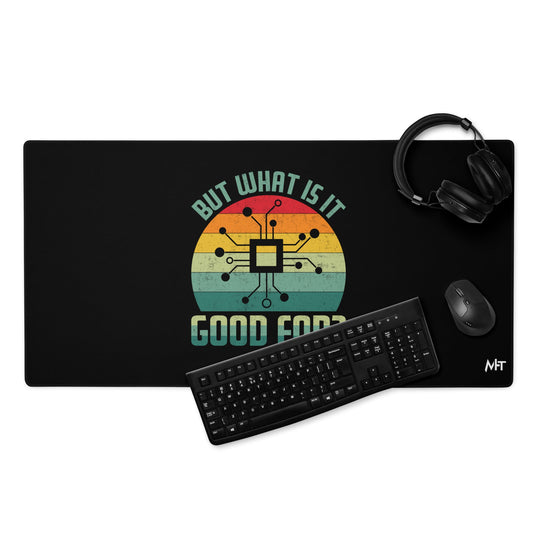 But What is it Good for? Desk Mat by DarkByteGear