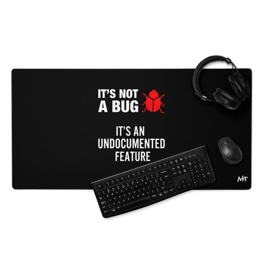 It's not a Bug - Red Desk Mat by DarkByteGear