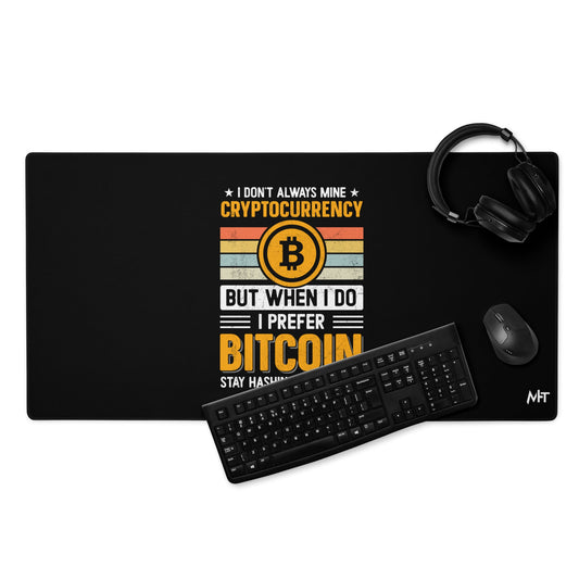 I don't always Mine Cryptocurrency - Desk Mat by DarkByteGear