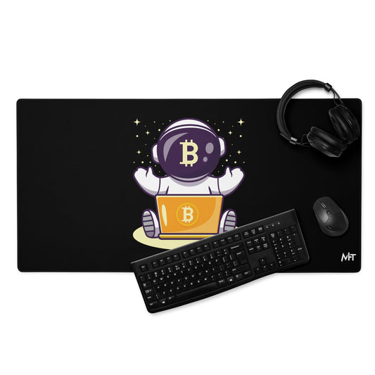 Bitcoin Astronaut - Desk Mat by DarkByteGear