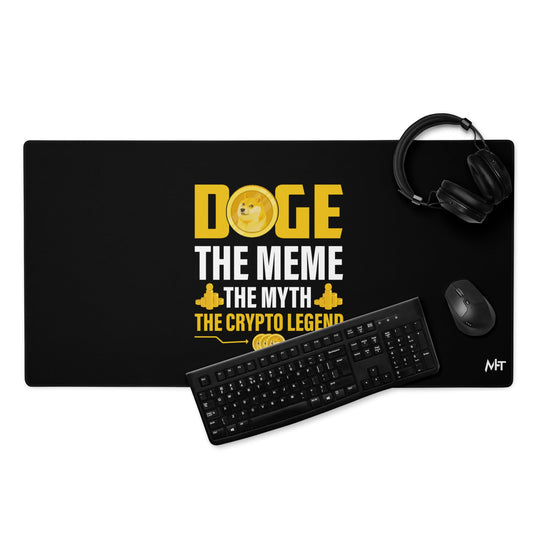 Doge the Meme, the Myth, the Crypto Legend - Desk Mat by DarkByteGear
