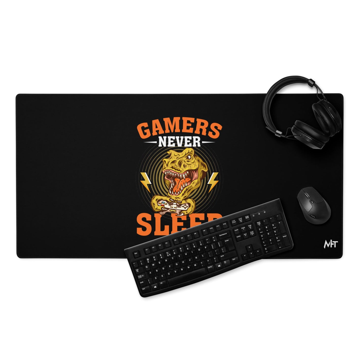 Gamers never sleep V2 - Desk Mat by DarkByteGear