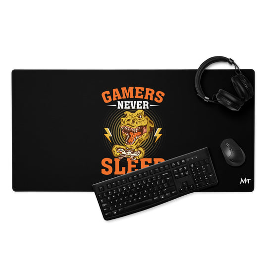 Gamers never sleep V2 - Desk Mat by DarkByteGear