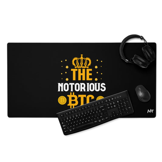 The Notorious Bitcoin - Desk Mat by DarkByteGear