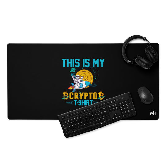 This is my Crypto T-shirt with Turtle Ninja and Missile - Desk Mat by DarkByteGear