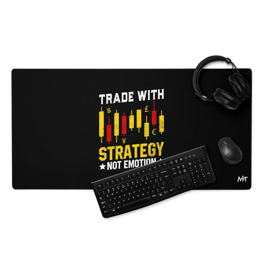 Trade with Strategy not Emotion - Desk Mat by DarkByteGear
