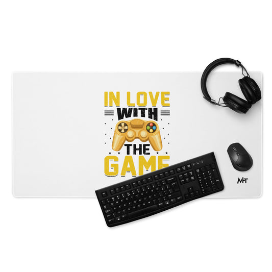 In Love With The Game in Dark Text - Desk Mat by DarkByteGear