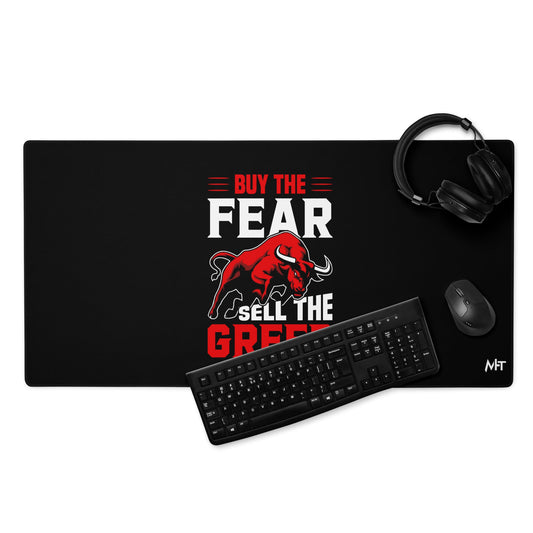 Buy the Fear; Sell the Greed V1 - Desk Mat by DarkByteGear