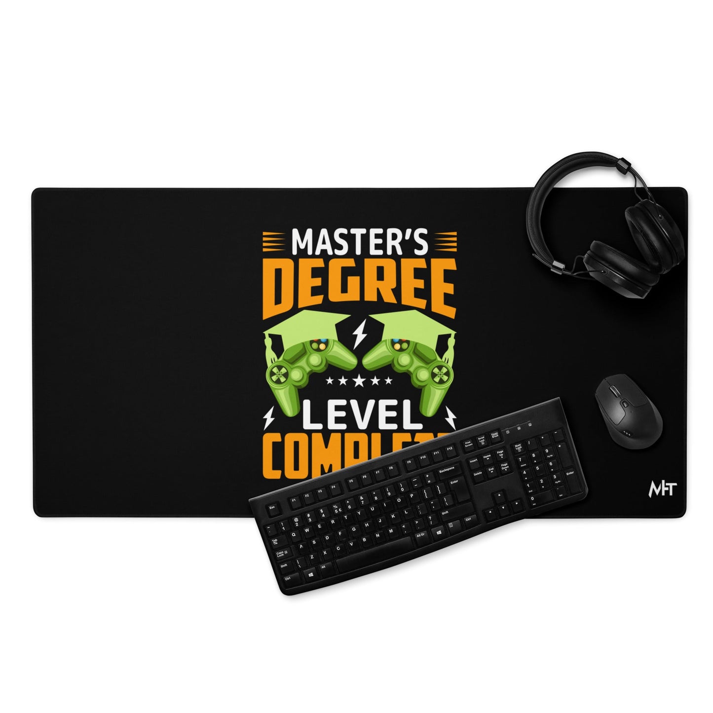 Master's Degree Level Complete - Desk Mat by DarkByteGear