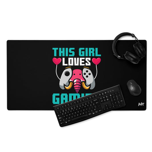 This girl Loves video games ( RiMa ) - Desk Mat by DarkByteGear