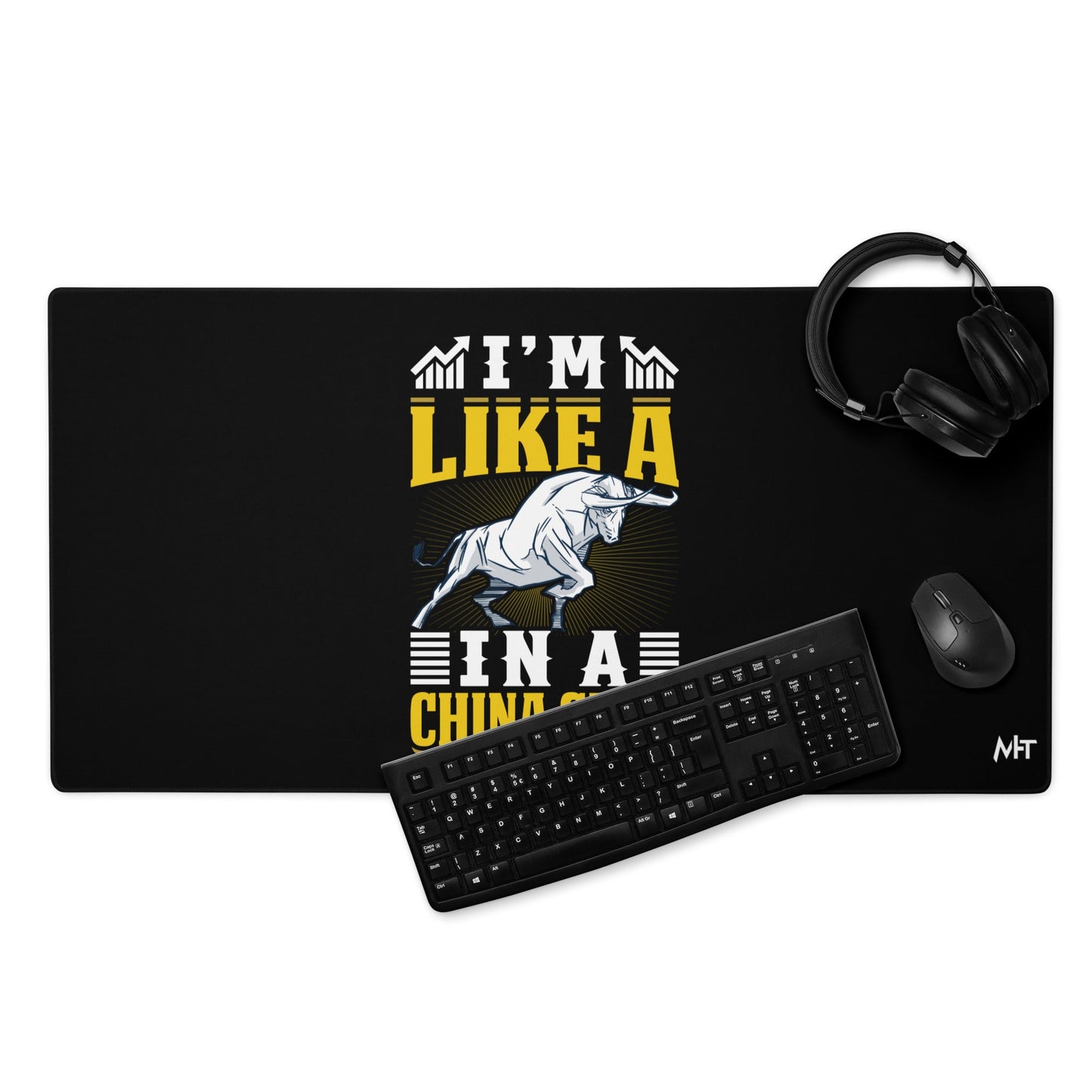 I'm like in a Bull in a China Shop Shagor - Desk Mat by DarkByteGear