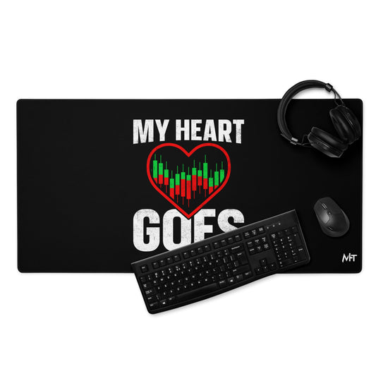 My Heart Goes - Desk Mat by DarkByteGear