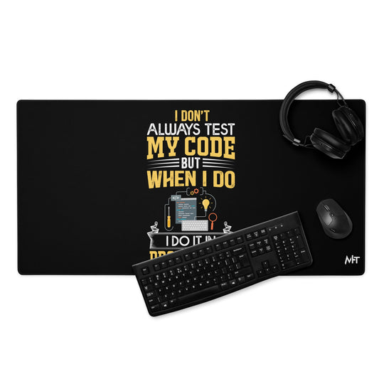 I don't always Test my code V1 - Desk Mat by DarkByteGear