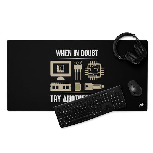 When in doubt, Try another hole V1 - Desk Mat by DarkByteGear