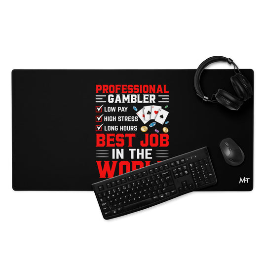 Professional Gambler: The Best Job in the World - Desk Mat by DarkByteGear