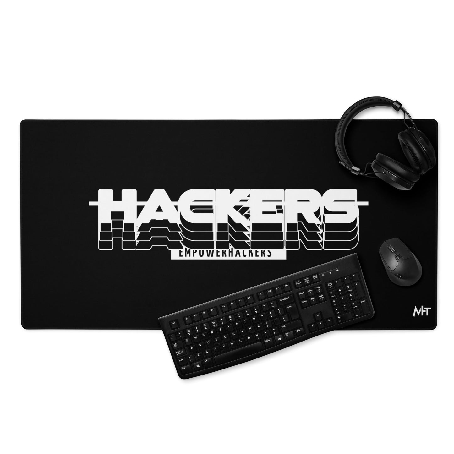 Hackers Empower Hackers V3 - Desk Mat by DarkByteGear