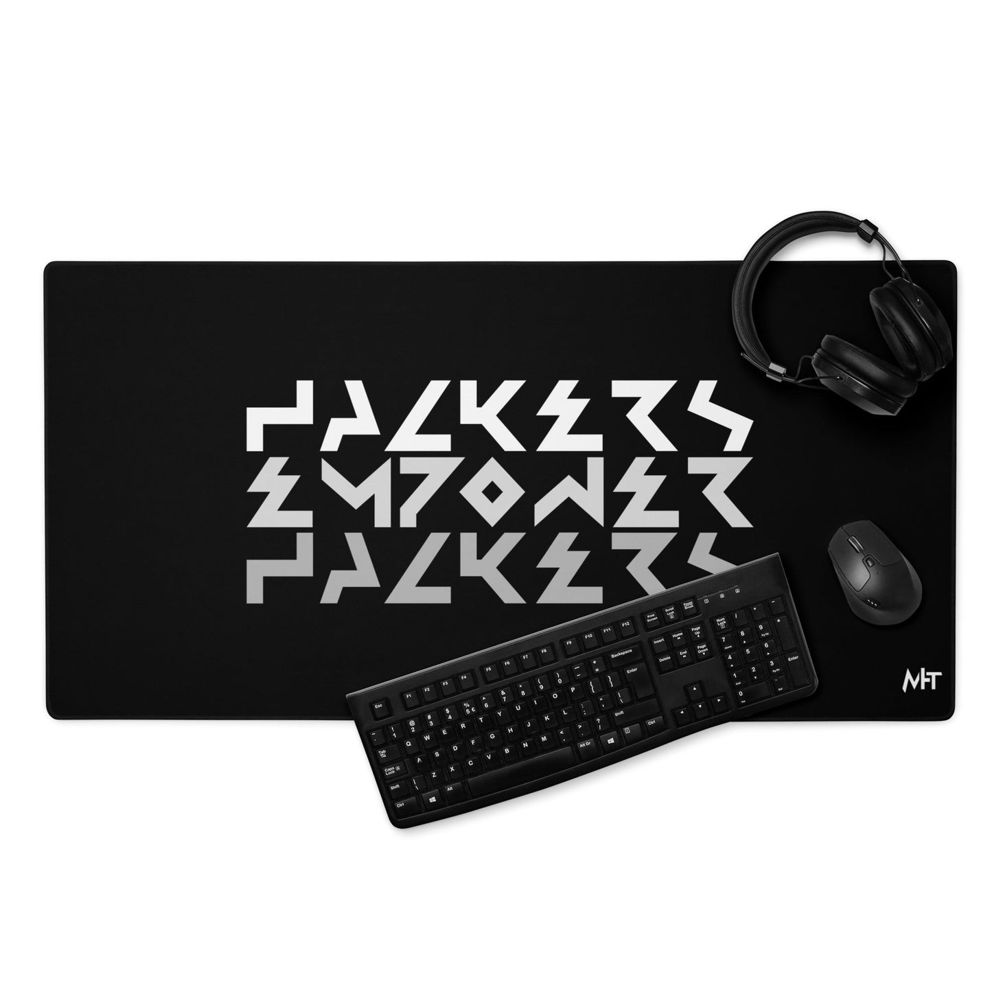 Hackers Empower Hackers V4 - Desk Mat by DarkByteGear