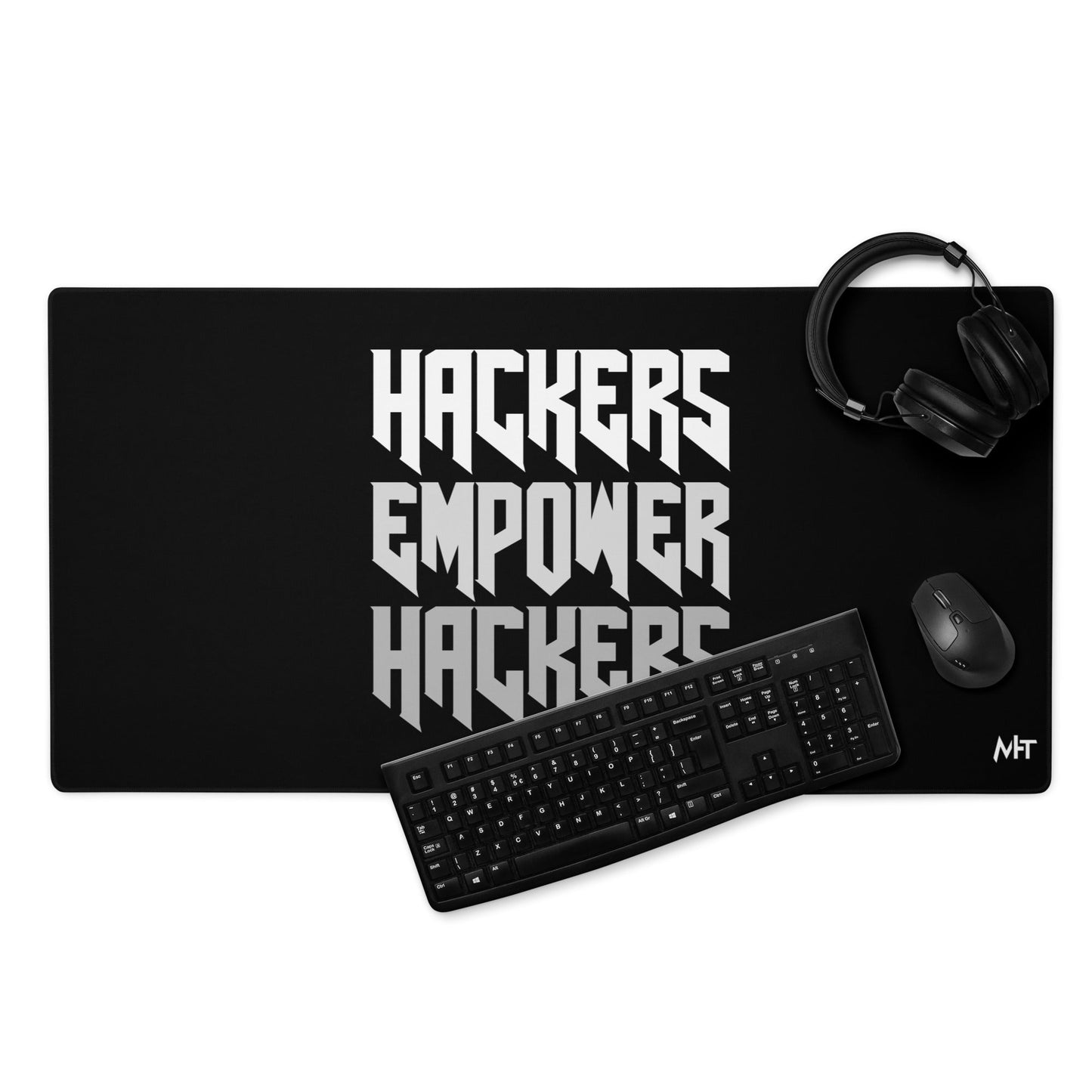 Hackers Empower Hackers V4 - Desk Mat by DarkByteGear