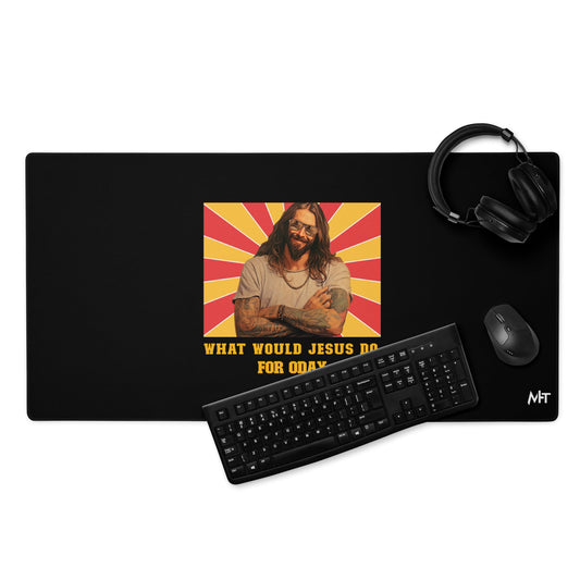 What would Jesus do for 0day v1 - Desk Mat by DarkByteGear
