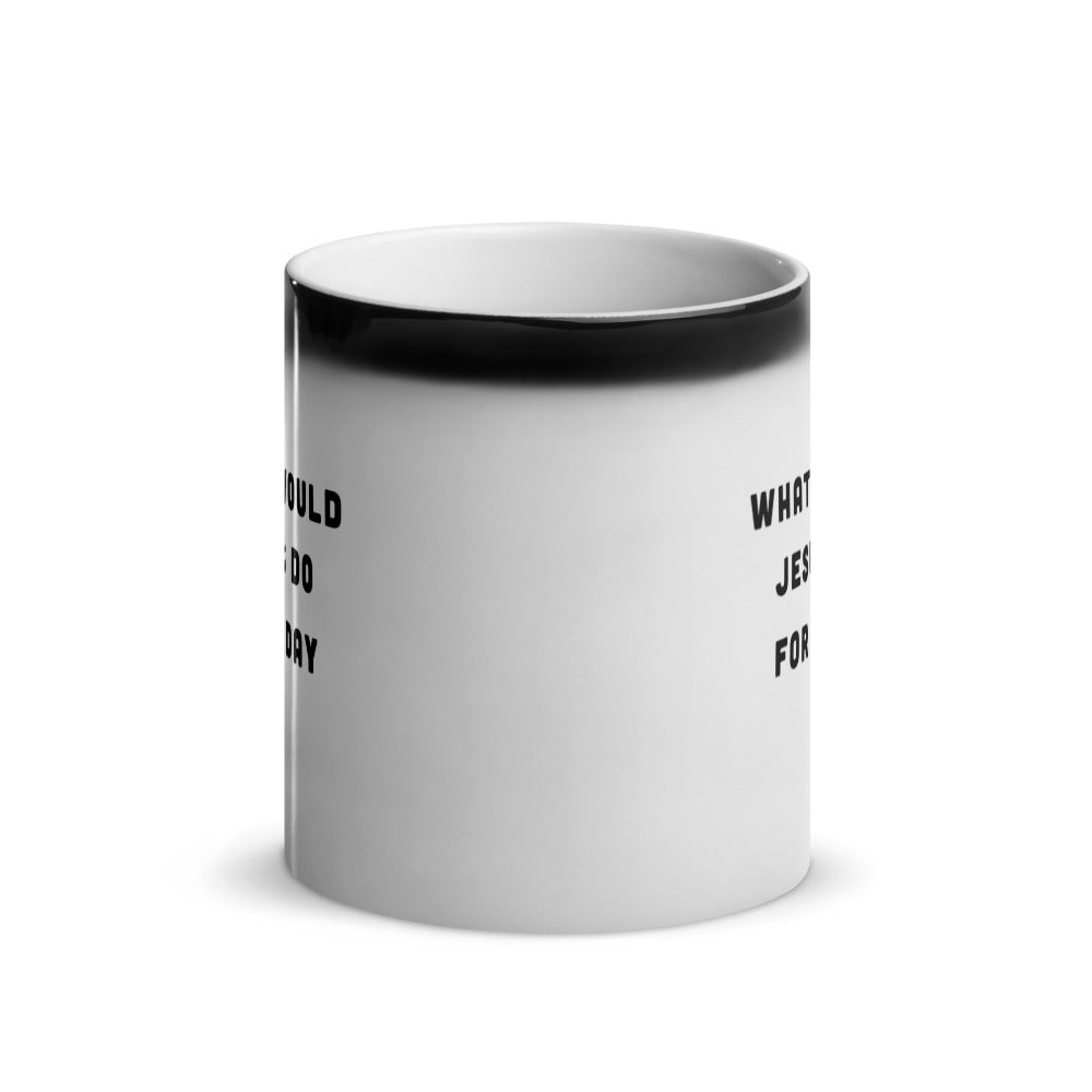 What would Jesus do for 0day - Glossy Magic Mug by DarkByteGear