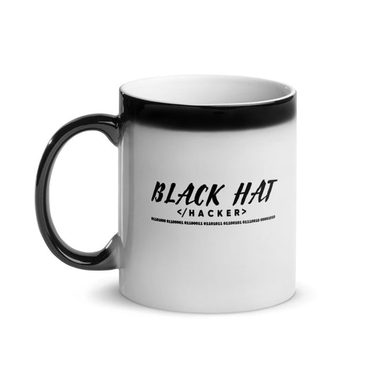 Black Hat Hacker V2 - Glossy Magic Mug by DarkByteGear