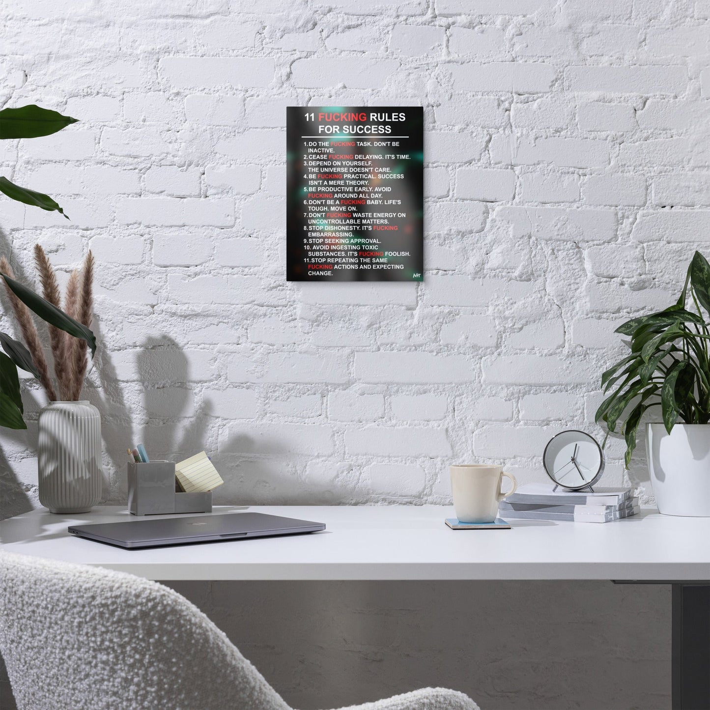 11 Fucking Rules For Success - Metal prints by DarkByteGear