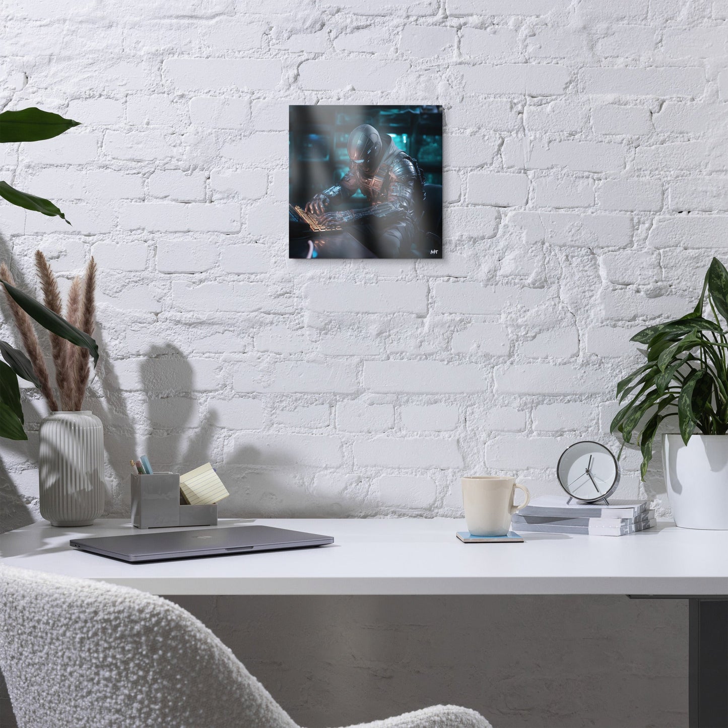 Born Cyber Warrior v1 - Metal prints by DarkByteGear
