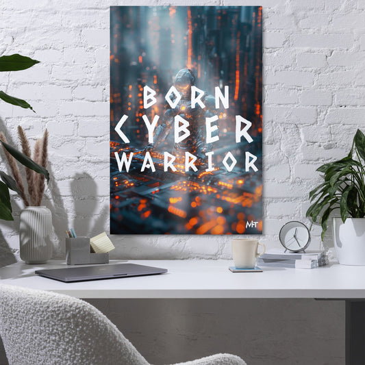 Born Cyber Warrior - Metal prints by DarkByteGear