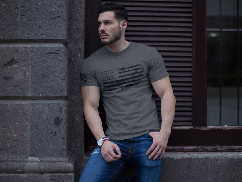 Iron American Patriot - Short Sleeve T-shirt by DarkByteGear