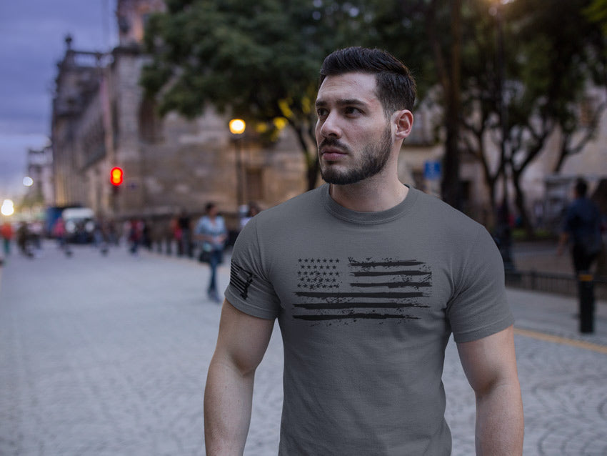 Iron American Patriot - Short Sleeve T-shirt by DarkByteGear
