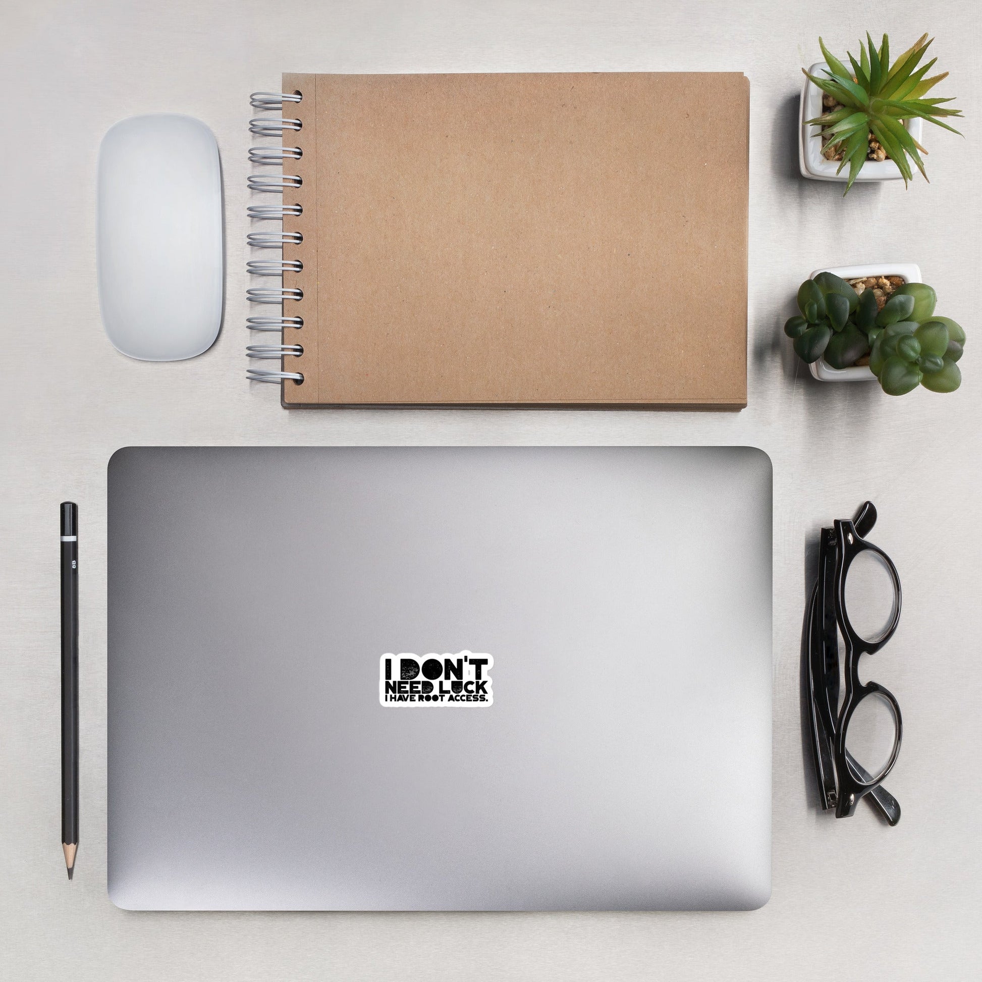 I Don't Need Luck: I Have Root Access - Bubble-free stickers by DarkByteGear