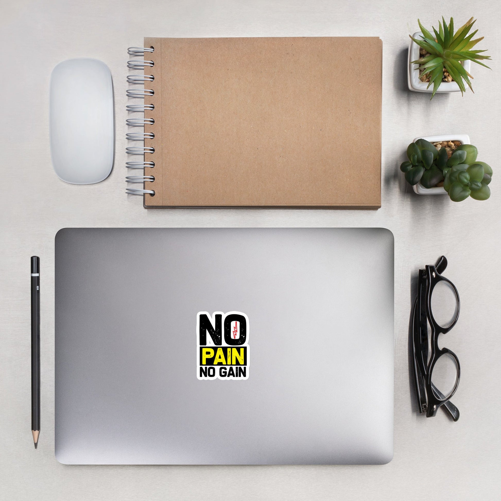 No Pain No Gain - Bubble-free stickers by DarkByteGear