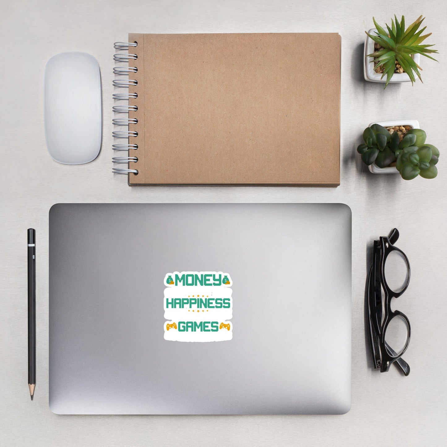 Money cannot buy you happiness, but it can buy games Bubble-free stickers by DarkByteGear