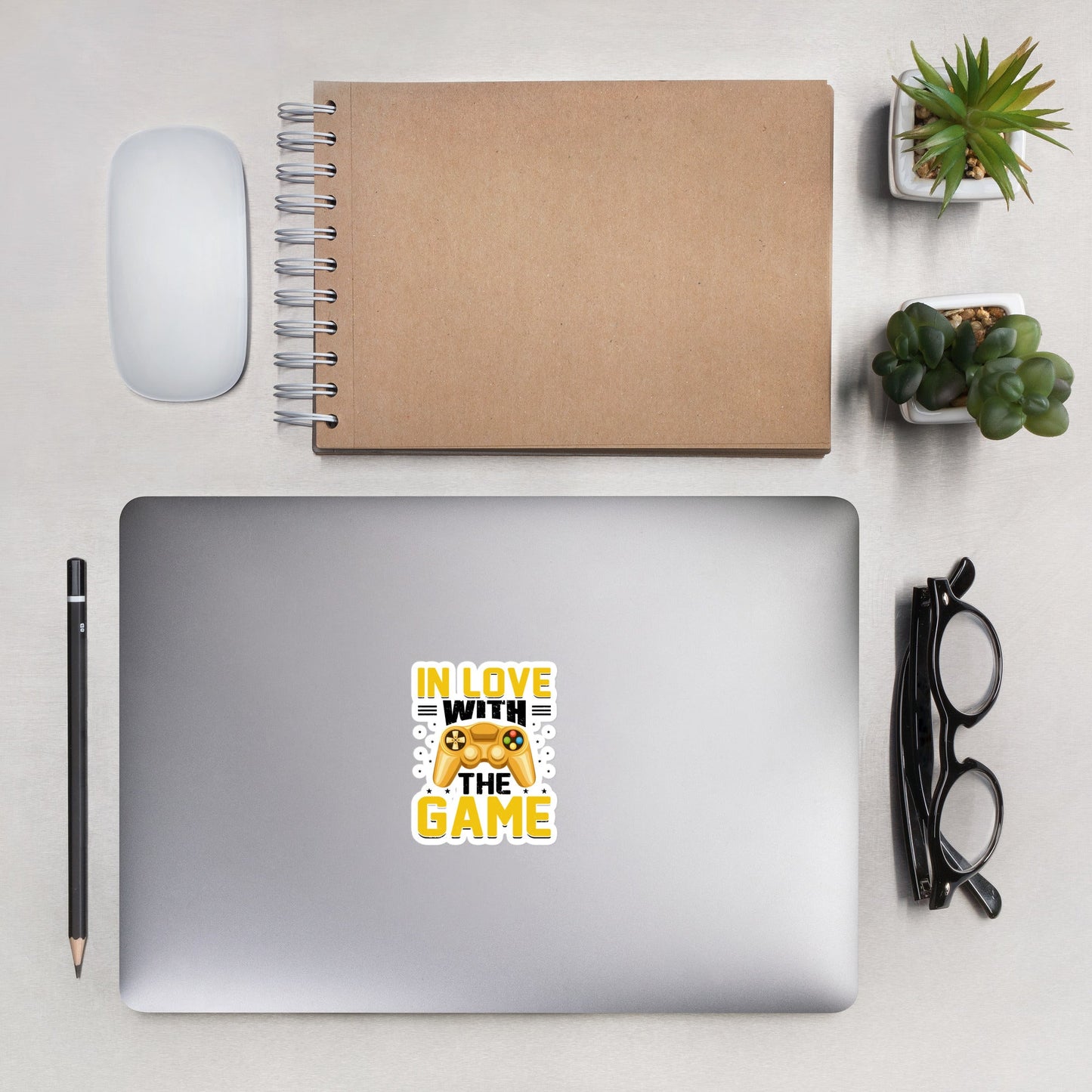 In Love With The Game in Dark Text - Bubble-free stickers by DarkByteGear