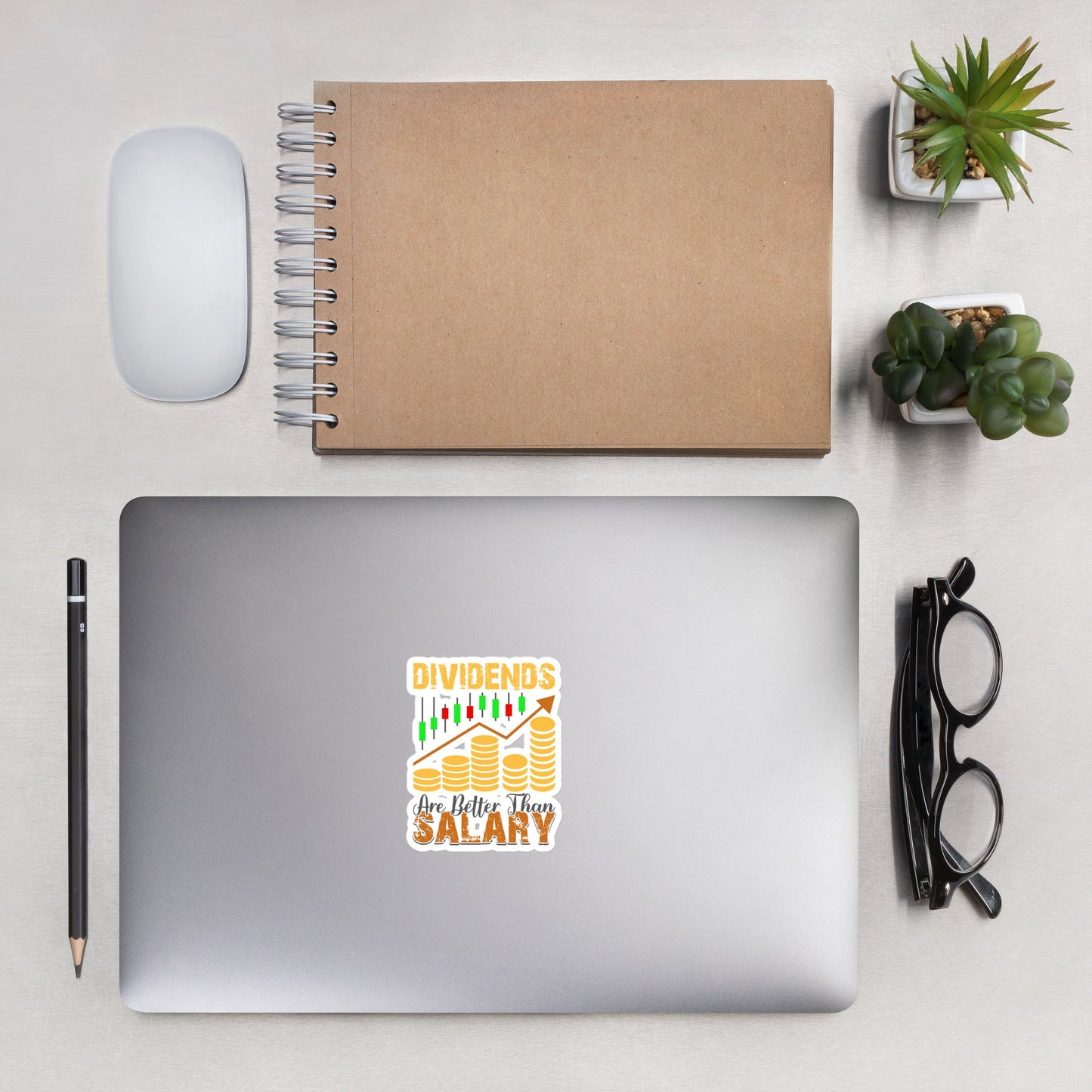 Dividends are Better than Salary - Bubble-free stickers by DarkByteGear