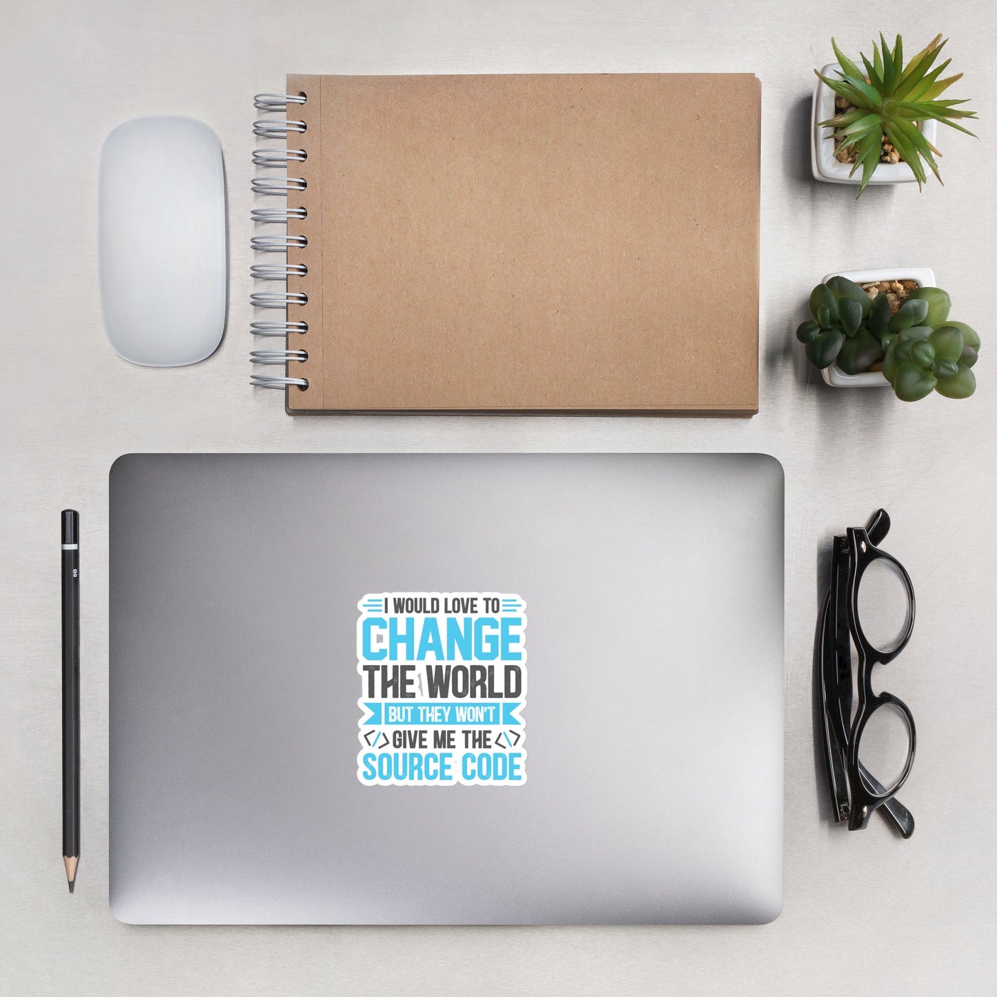 I would Love to Change the world, but they won't Give me the Source Code V1 - Bubble-free stickers by DarkByteGear